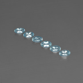 1.09 ct Blue Aquamarine Gemstone, Aquamarine Gem in Oval Facet Shape for Sale.