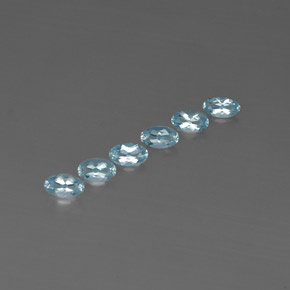 1.09 ct Blue Aquamarine Stone, Natural Aquamarine in Oval Facet Shape for Sale