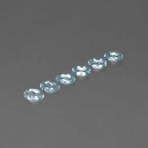 1.14 ct Blue Aquamarine Stone, Natural Aquamarine in Oval Facet Shape for Sale