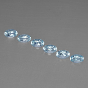 1.18 ct Blue Aquamarine Gemstone, Aquamarine Gem in Oval Facet Shape for Sale.