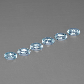 1.18 ct Blue Aquamarine Stone, Natural Aquamarine in Oval Facet Shape for Sale