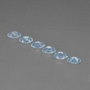 Aquamarine Gemstone in 5 x 3 mm (calibrated) Size for Sale, Aquamarine Stone in Light Blue Color