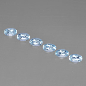1.16 ct Blue Aquamarine Stone, Natural Aquamarine in Oval Facet Shape for Sale