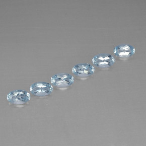 1.17 ct Blue Aquamarine Gemstone, Aquamarine Gem in Oval Facet Shape for Sale.