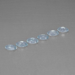 Aquamarine Gemstone in 5 x 3 mm (calibrated) Size for Sale, Aquamarine Stone in Light Blue Color