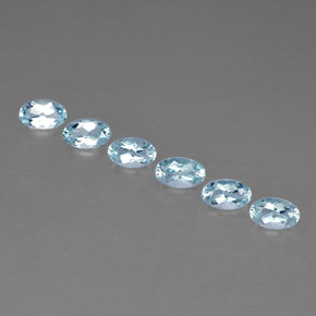 1.12 ct Blue Aquamarine Gemstone, Aquamarine Gem in Oval Facet Shape for Sale.