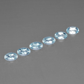 1.12 ct Blue Aquamarine Stone, Natural Aquamarine in Oval Facet Shape for Sale