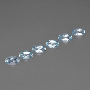 1.09 ct Blue Aquamarine Gemstone, Aquamarine Gem in Oval Facet Shape for Sale.