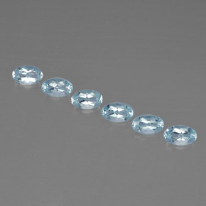 1.06 ct Blue Aquamarine Gemstone, Aquamarine Gem in Oval Facet Shape for Sale.