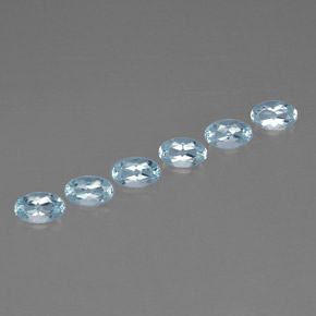 1.06 ct Blue Aquamarine Stone, Natural Aquamarine in Oval Facet Shape for Sale