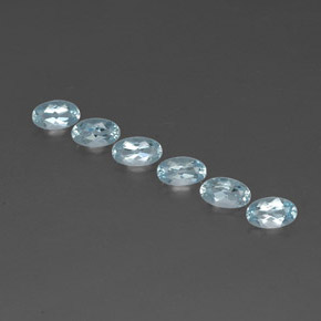 1.17 ct Blue Aquamarine Gemstone, Aquamarine Gem in Oval Facet Shape for Sale.