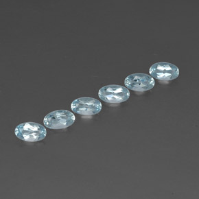 1.17 ct Blue Aquamarine Stone, Natural Aquamarine in Oval Facet Shape for Sale
