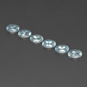 1.18 ct Blue Aquamarine Gemstone, Aquamarine Gem in Oval Facet Shape for Sale.
