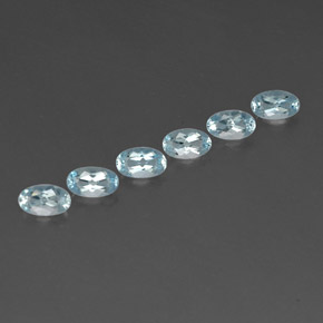 1.18 ct Blue Aquamarine Stone, Natural Aquamarine in Oval Facet Shape for Sale