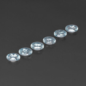 1.14 ct Blue Aquamarine Stone, Natural Aquamarine in Oval Facet Shape for Sale