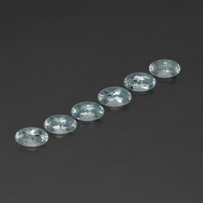 1.23 ct Blue Aquamarine Stone, Natural Aquamarine in Oval Facet Shape for Sale