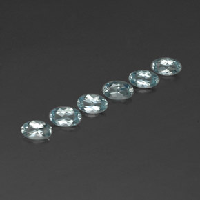 1.15 ct Blue Aquamarine Stone, Natural Aquamarine in Oval Facet Shape for Sale