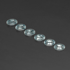 1.21 ct Blue Aquamarine Gemstone, Aquamarine Gem in Oval Facet Shape for Sale.