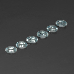 1.21 ct Blue Aquamarine Stone, Natural Aquamarine in Oval Facet Shape for Sale
