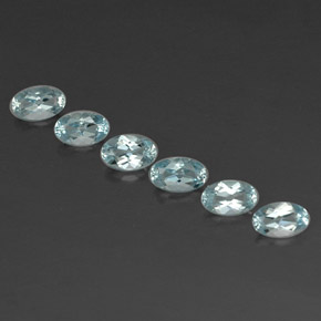 1.33 ct Blue Aquamarine Gemstone, Aquamarine Gem in Oval Facet Shape for Sale.