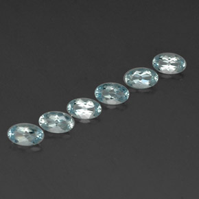 1.19 ct Blue Aquamarine Stone, Natural Aquamarine in Oval Facet Shape for Sale