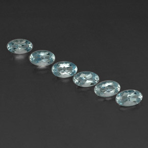 1.20 ct Blue Aquamarine Gemstone, Aquamarine Gem in Oval Facet Shape for Sale.
