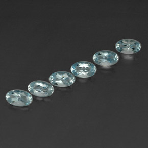 1.20 ct Blue Aquamarine Stone, Natural Aquamarine in Oval Facet Shape for Sale