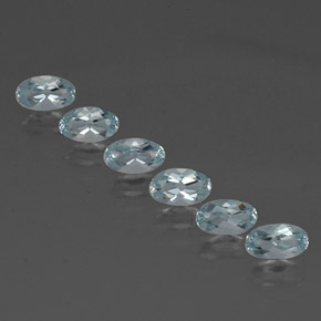 1.13 ct Blue Aquamarine Gemstone, Aquamarine Gem in Oval Facet Shape for Sale.