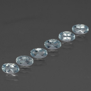 1.15 ct Blue Aquamarine Stone, Natural Aquamarine in Oval Facet Shape for Sale