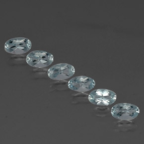 1.21 ct Blue Aquamarine Gemstone, Aquamarine Gem in Oval Facet Shape for Sale.