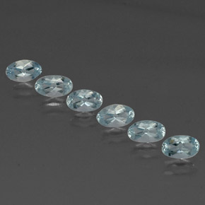 1.18 ct Blue Aquamarine Gemstone, Aquamarine Gem in Oval Facet Shape for Sale.