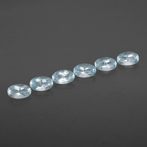 1.18 ct Blue Aquamarine Gemstone, Aquamarine Gem in Oval Facet Shape for Sale.