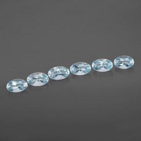 1.26 ct Blue Aquamarine Gemstone, Aquamarine Gem in Oval Facet Shape for Sale.
