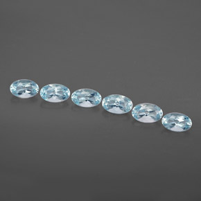 1.26 ct Blue Aquamarine Stone, Natural Aquamarine in Oval Facet Shape for Sale