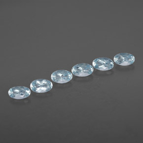 1.18 ct Blue Aquamarine Gemstone, Aquamarine Gem in Oval Facet Shape for Sale.
