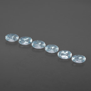 1.18 ct Blue Aquamarine Stone, Natural Aquamarine in Oval Facet Shape for Sale