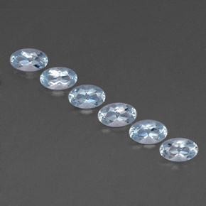 1.08 ct Blue Aquamarine Gemstone, Aquamarine Gem in Oval Facet Shape for Sale.