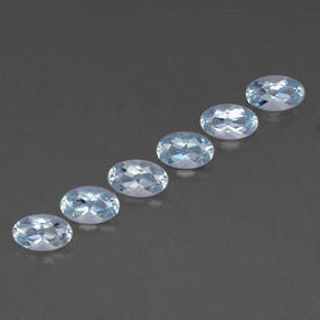 1.08 ct Blue Aquamarine Stone, Natural Aquamarine in Oval Facet Shape for Sale