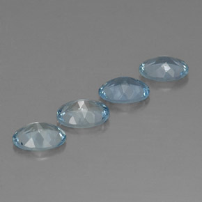 Aquamarine Gemstone in 7 x 5 mm (calibrated) Size for Sale, Aquamarine Stone in Light Blue Color