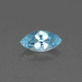0.62 ct Blue Aquamarine Gemstone, Aquamarine Gem in Marquise Facet Shape for Sale.