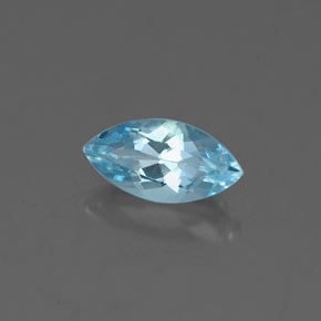 0.62 ct Blue Aquamarine Stone, Natural Aquamarine in Marquise Facet Shape for Sale