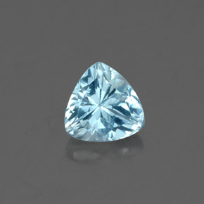 0.79 ct Blue Aquamarine Gemstone, Aquamarine Gem in Trillion Facet Shape for Sale.