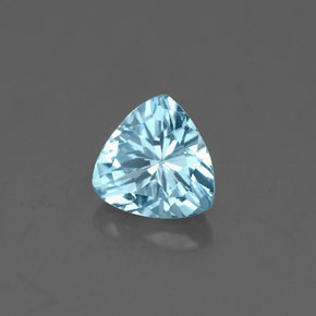0.79 ct Blue Aquamarine Stone, Natural Aquamarine in Trillion Facet Shape for Sale