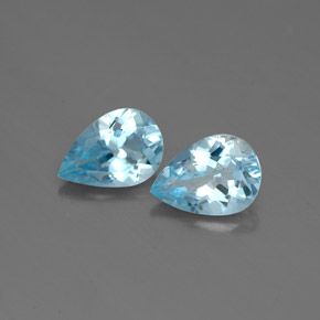 1.10 ct Blue Aquamarine Gemstone, Aquamarine Gem in Pear Facet Shape for Sale.