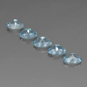 Aquamarine Gemstone in 8 x 6 mm (calibrated) Size for Sale, Aquamarine Stone in Light Blue Color