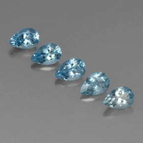 2.13 ct Blue Aquamarine Gemstone, Aquamarine Gem in Pear Facet Shape for Sale.