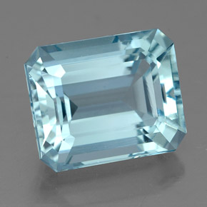4.12 ct Blue Aquamarine Gemstone, Aquamarine Gem in Octagon Facet Shape for Sale.