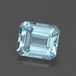 1.64 ct Blue Aquamarine Stone, Natural Aquamarine in Octagon Facet Shape for Sale