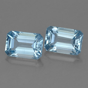 2.32 ct Blue Aquamarine Stone, Natural Aquamarine in Octagon Facet Shape for Sale