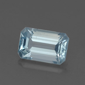 1.35 ct Blue Aquamarine Gemstone, Aquamarine Gem in Octagon Facet Shape for Sale.